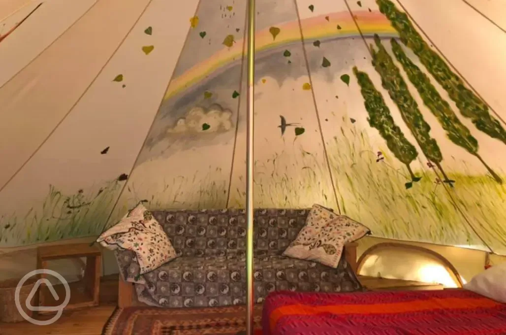 Bell tent interior