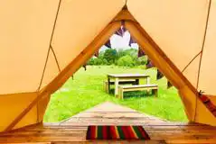 View from inside the bell tent