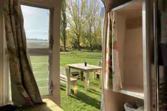 View from inside Airstream Ana