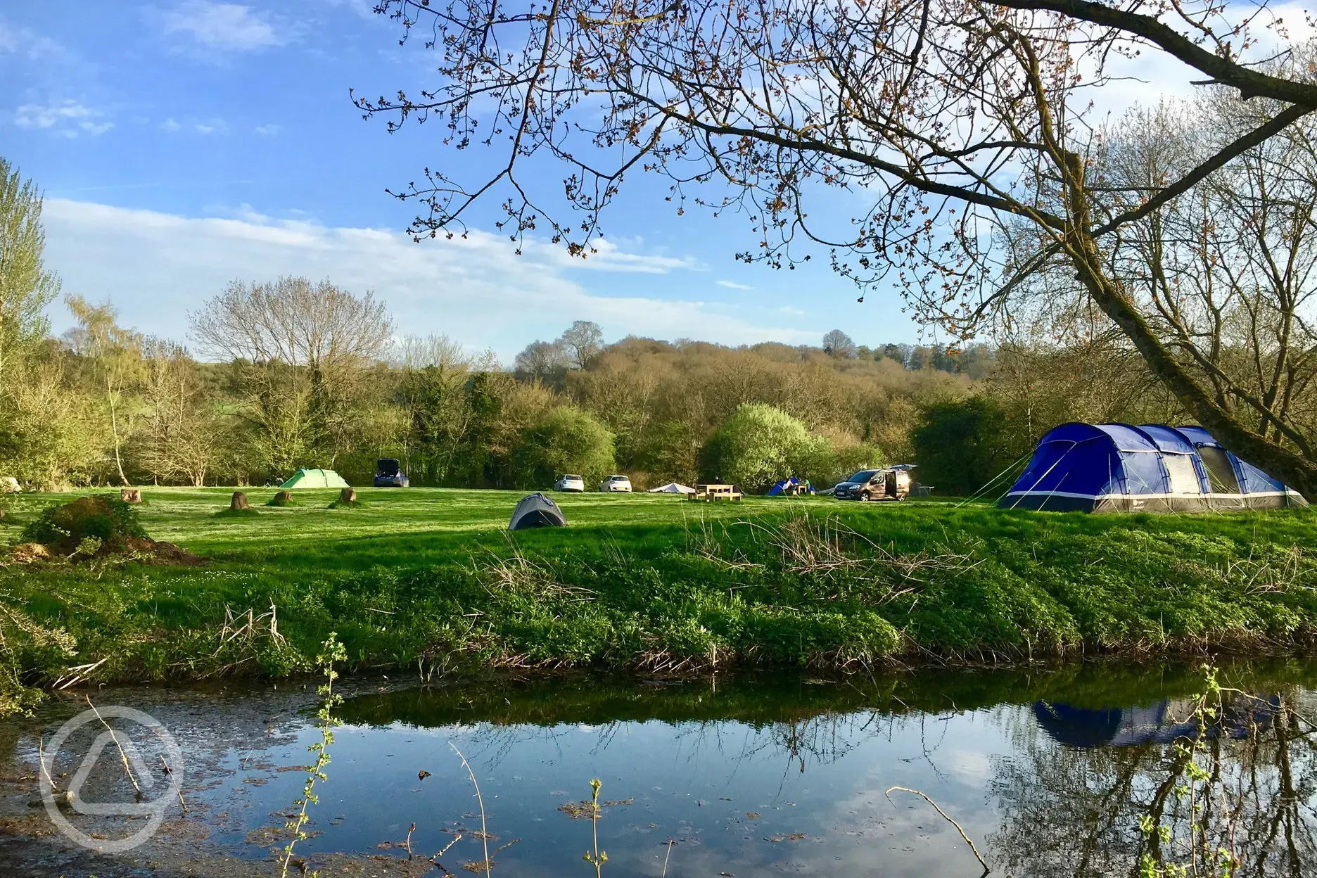 Grass pitches riverside