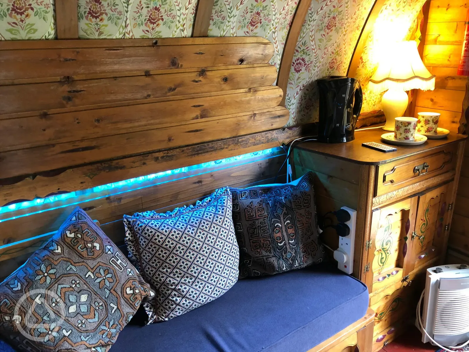 Spare bed in gypsy caravan