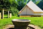 Bell tent and fire pit