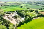 Aerial of The Grange Camping and Caravan Park with a garden centre