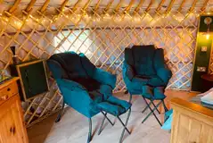 Yurt seating area