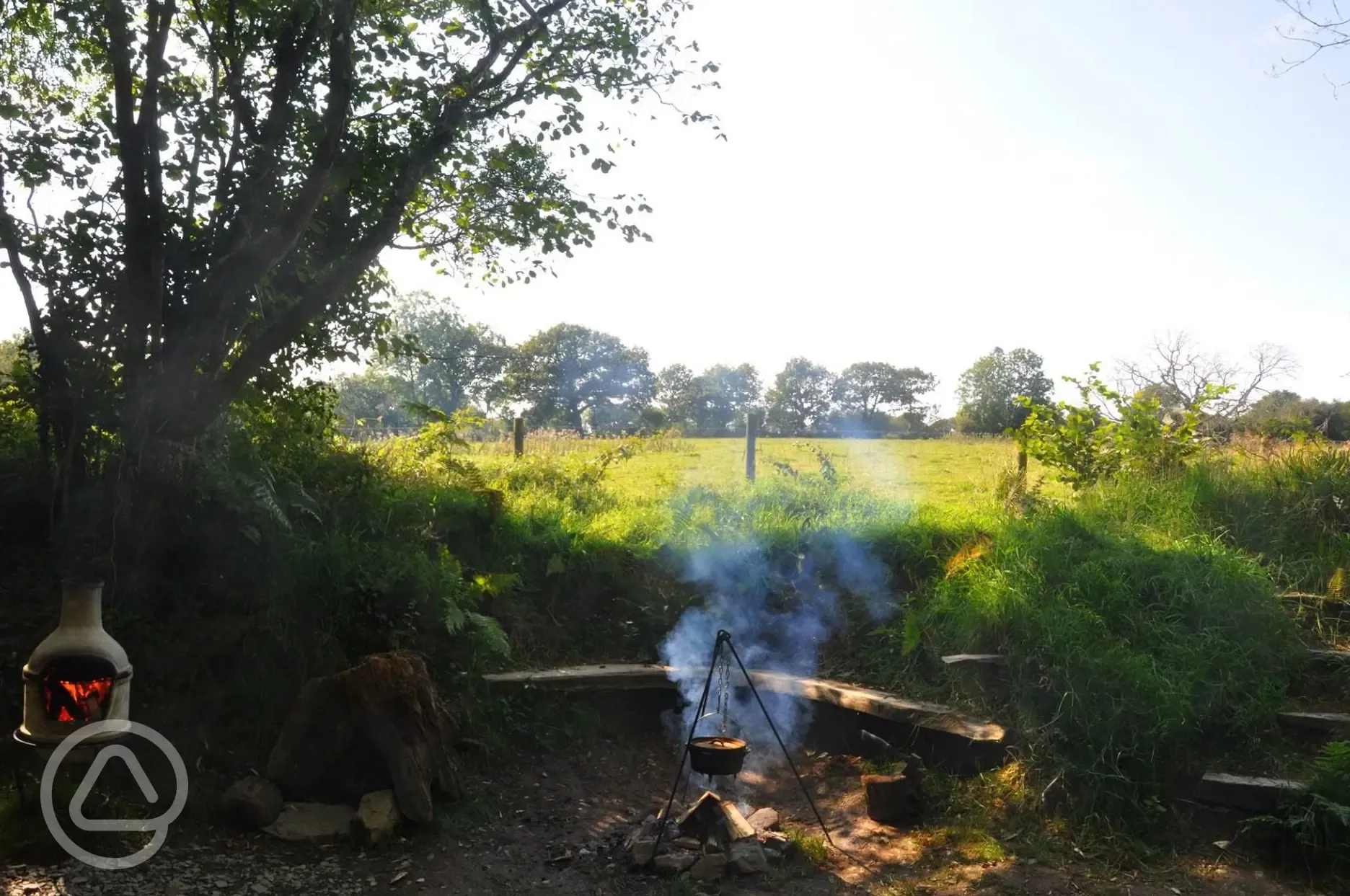 Pizza oven and campfire