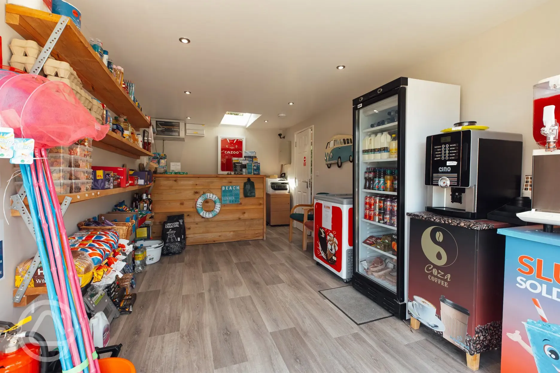 Shop stocked with camping supplies