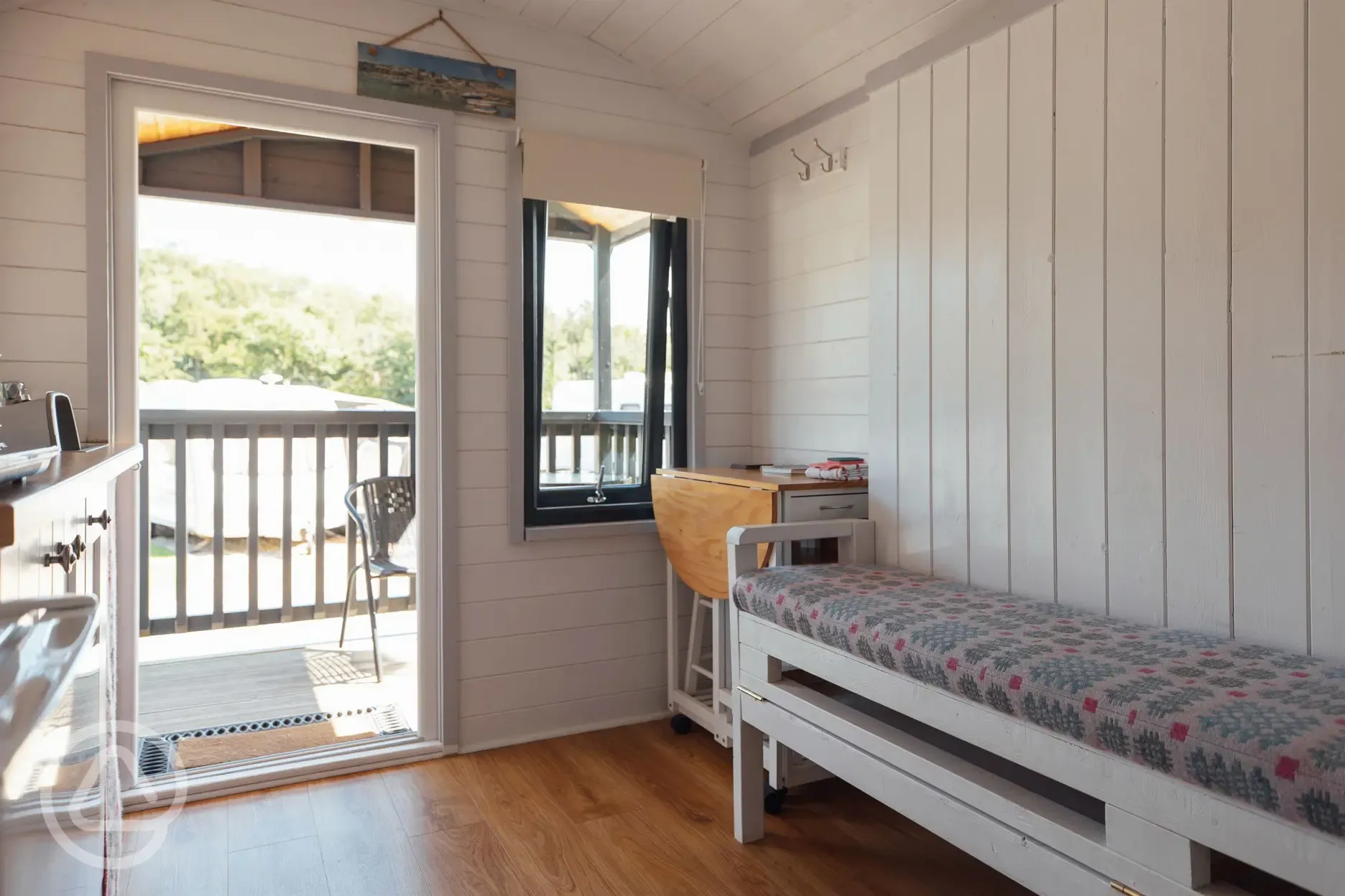 Shepherd's hut interior