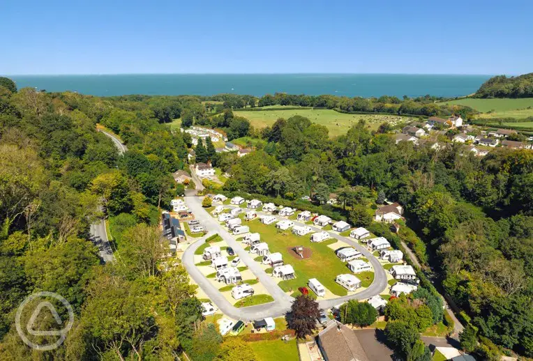 Aerial of the campsite