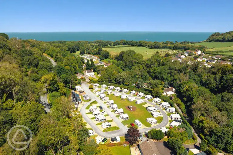 Aerial of the campsite