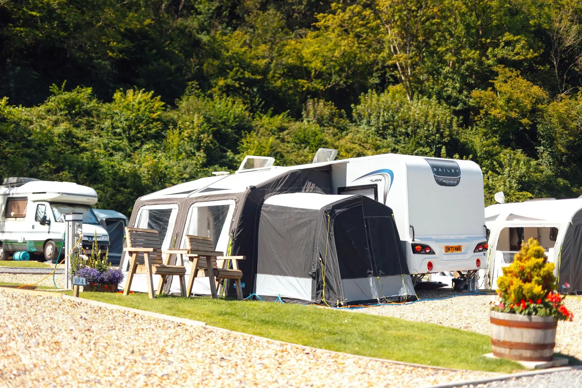 Large electric hardstanding pitches