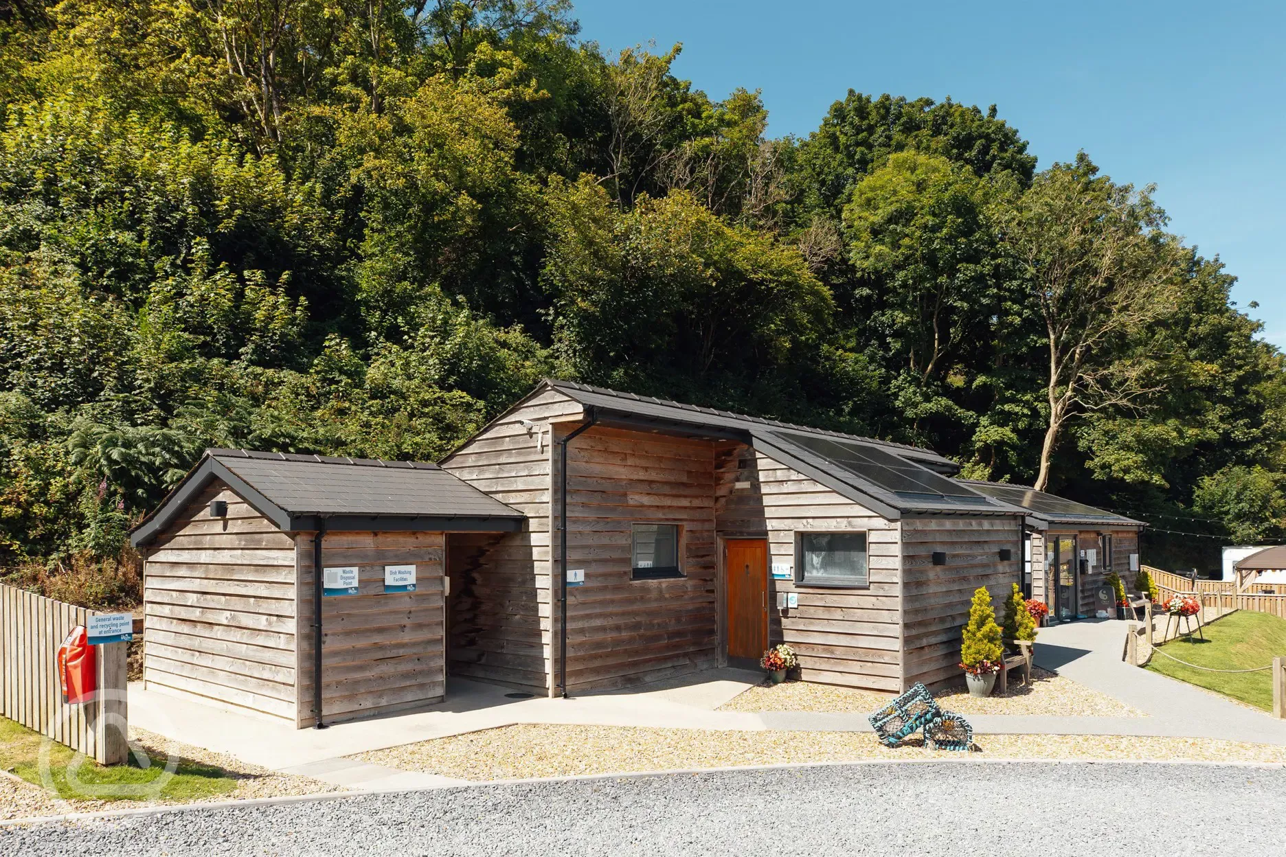 Facilities block offering underfloor heating