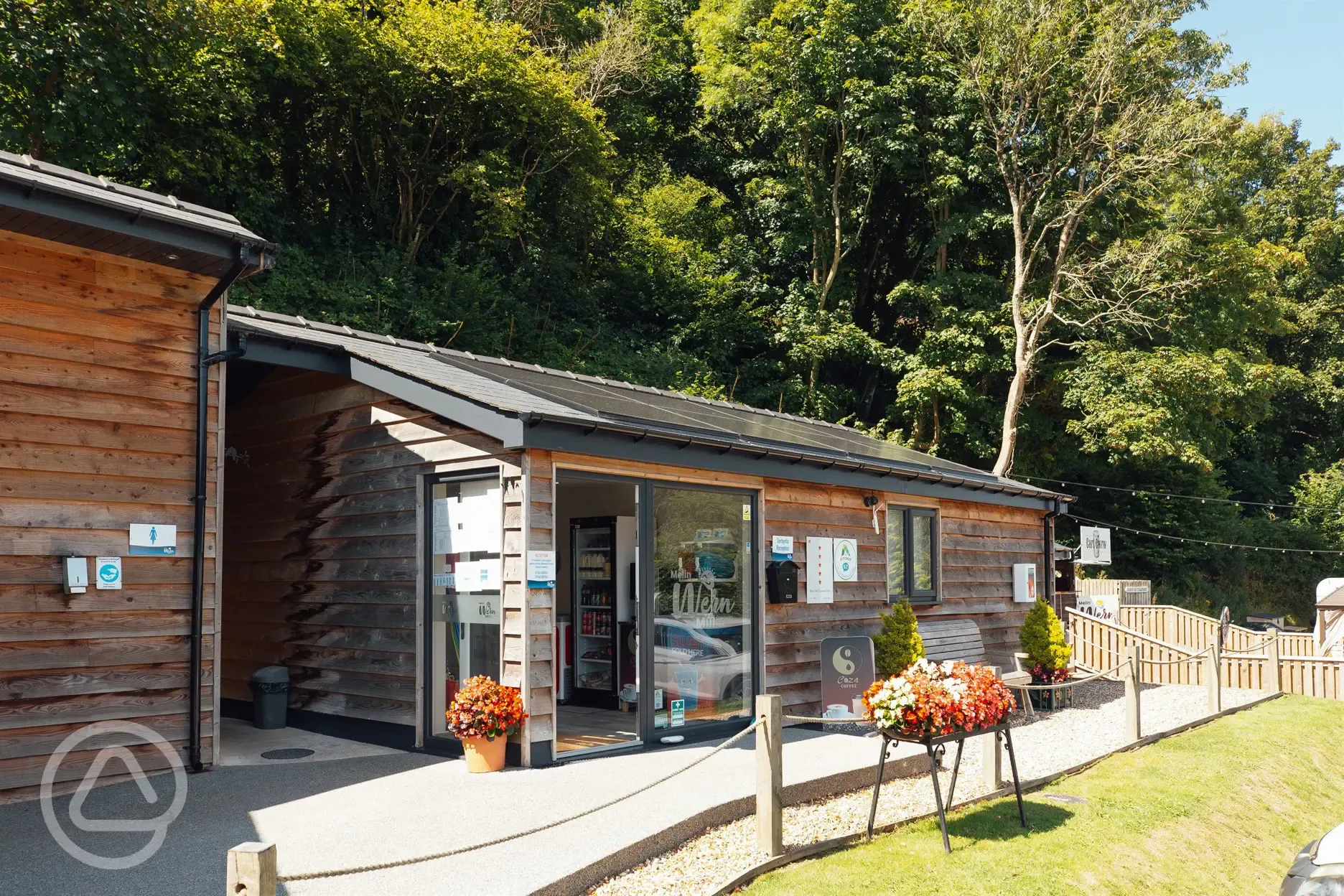Reception and shop at Wern Mill