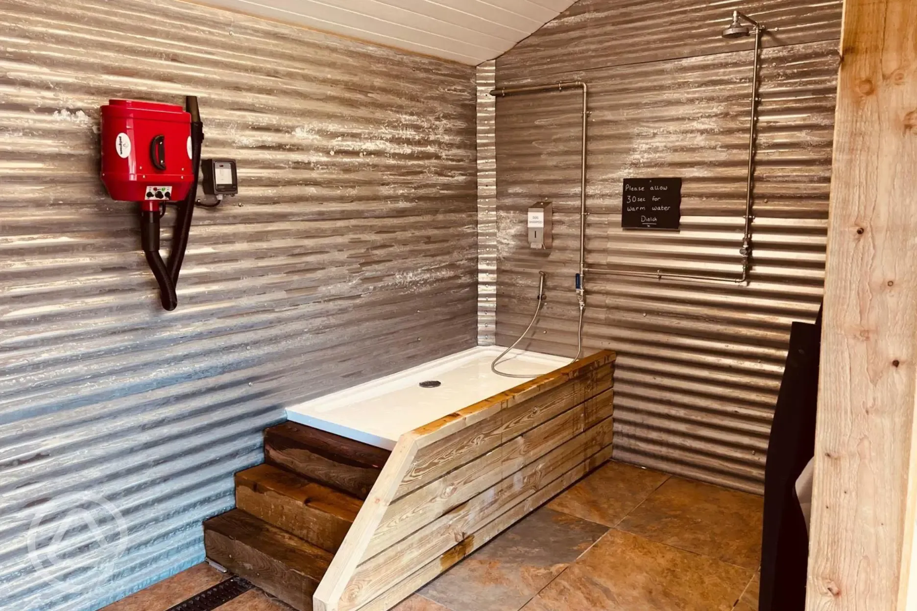 Dog wash interior