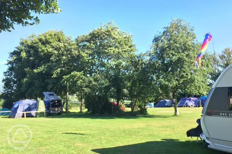 Tents, motorhomes and caravan pitches