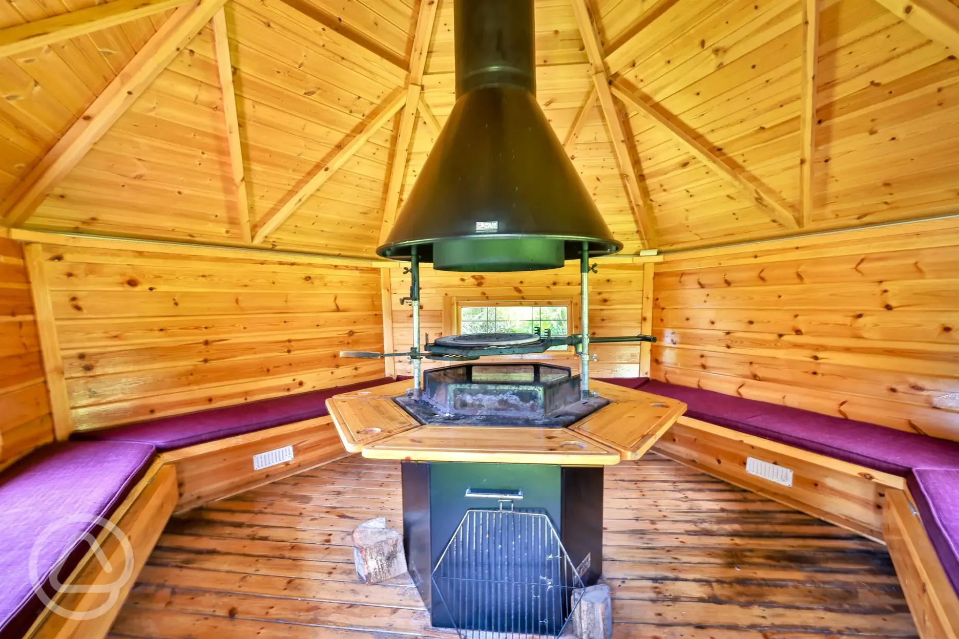 BBQ hut interior