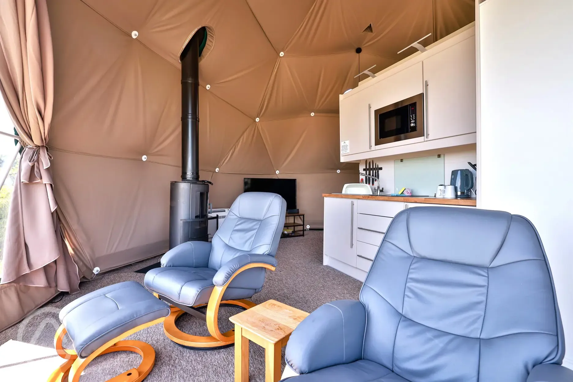 Geodome kitchenette