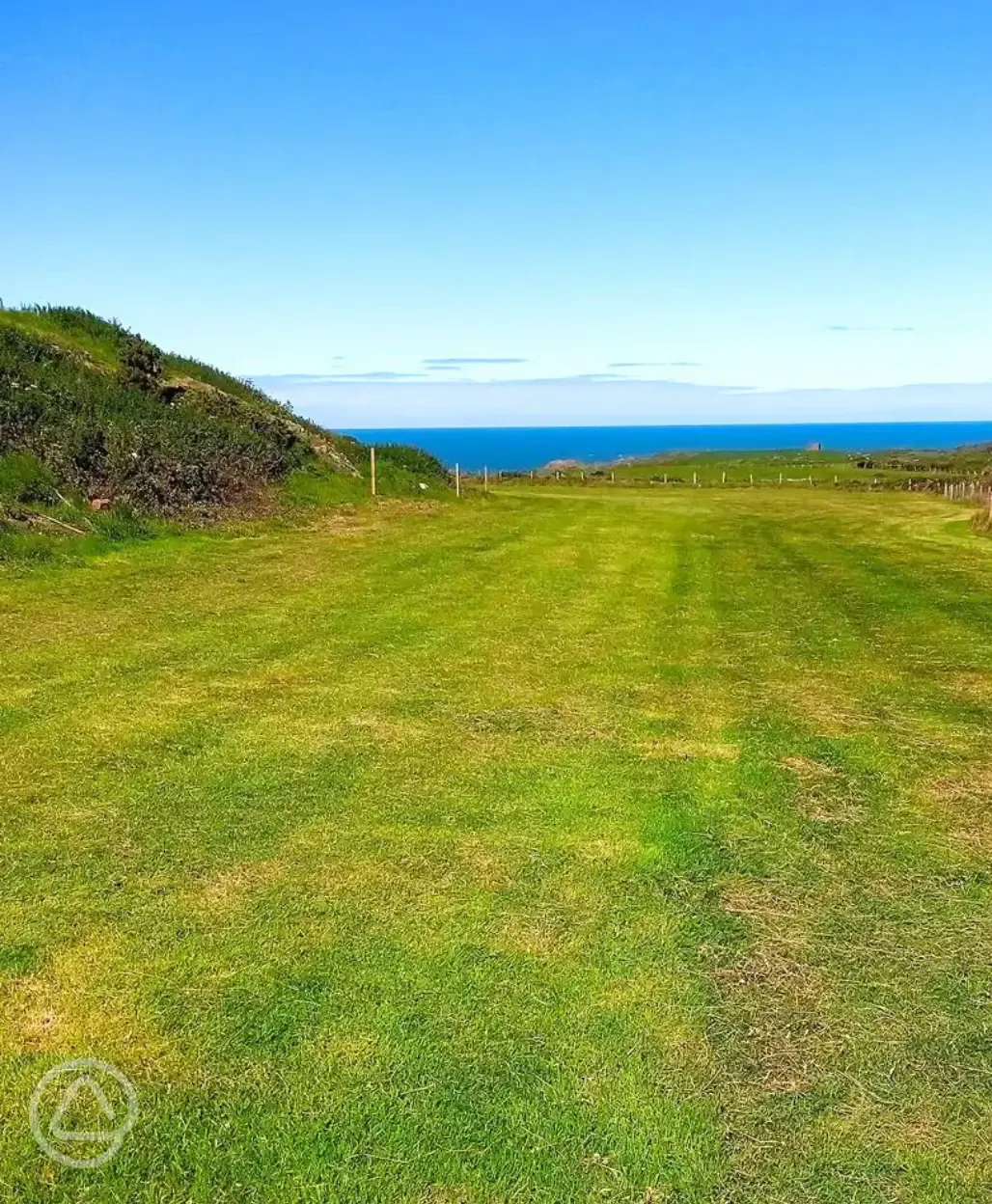 Grass pitches and sea views