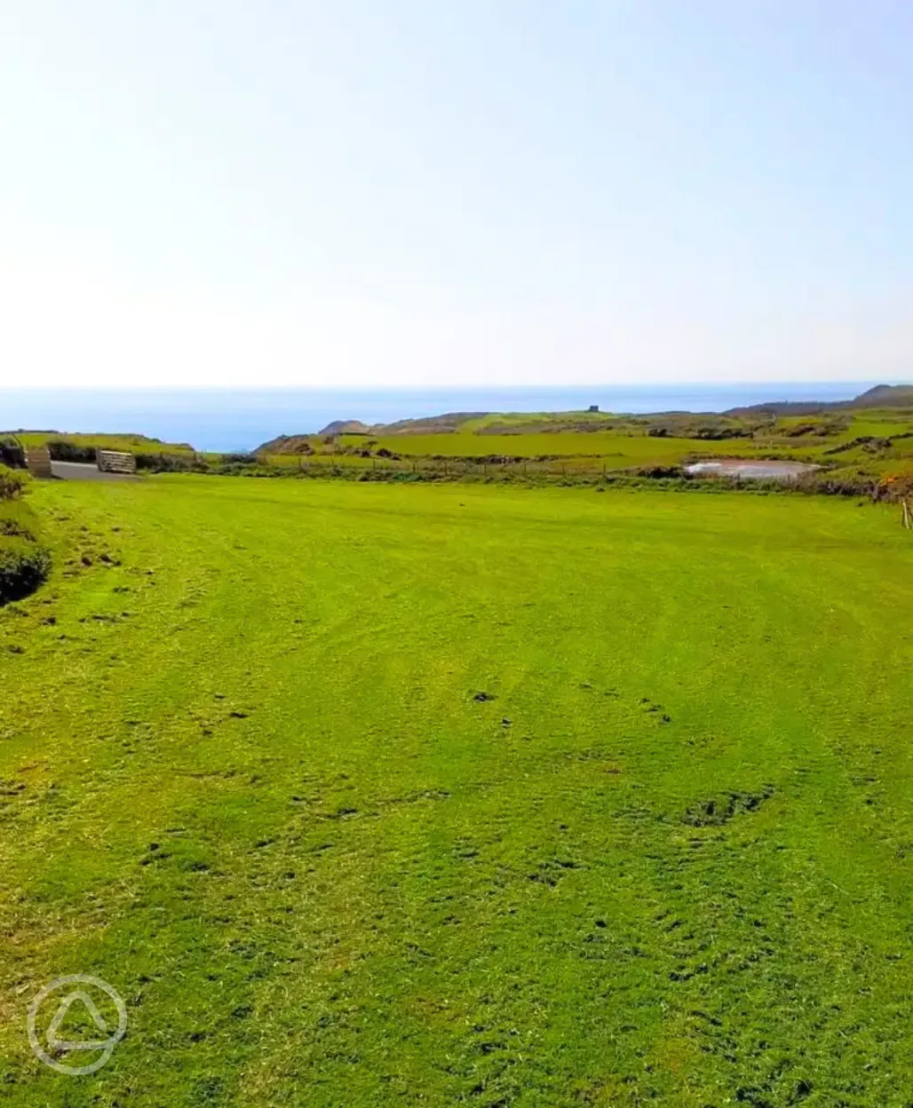 Grass pitches and sea views