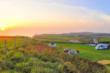 Grass pitches and sea views