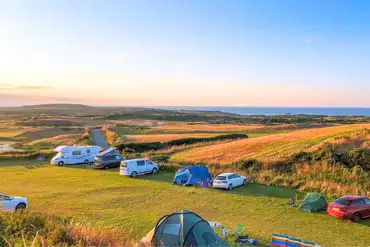 Grass pitches and sea views