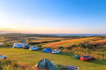 Pengraig Campsite with sunset views over the sea