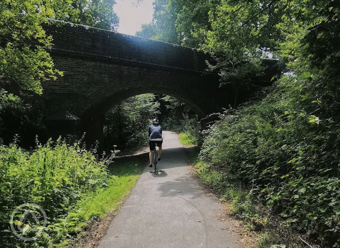 Nearby cycling trail