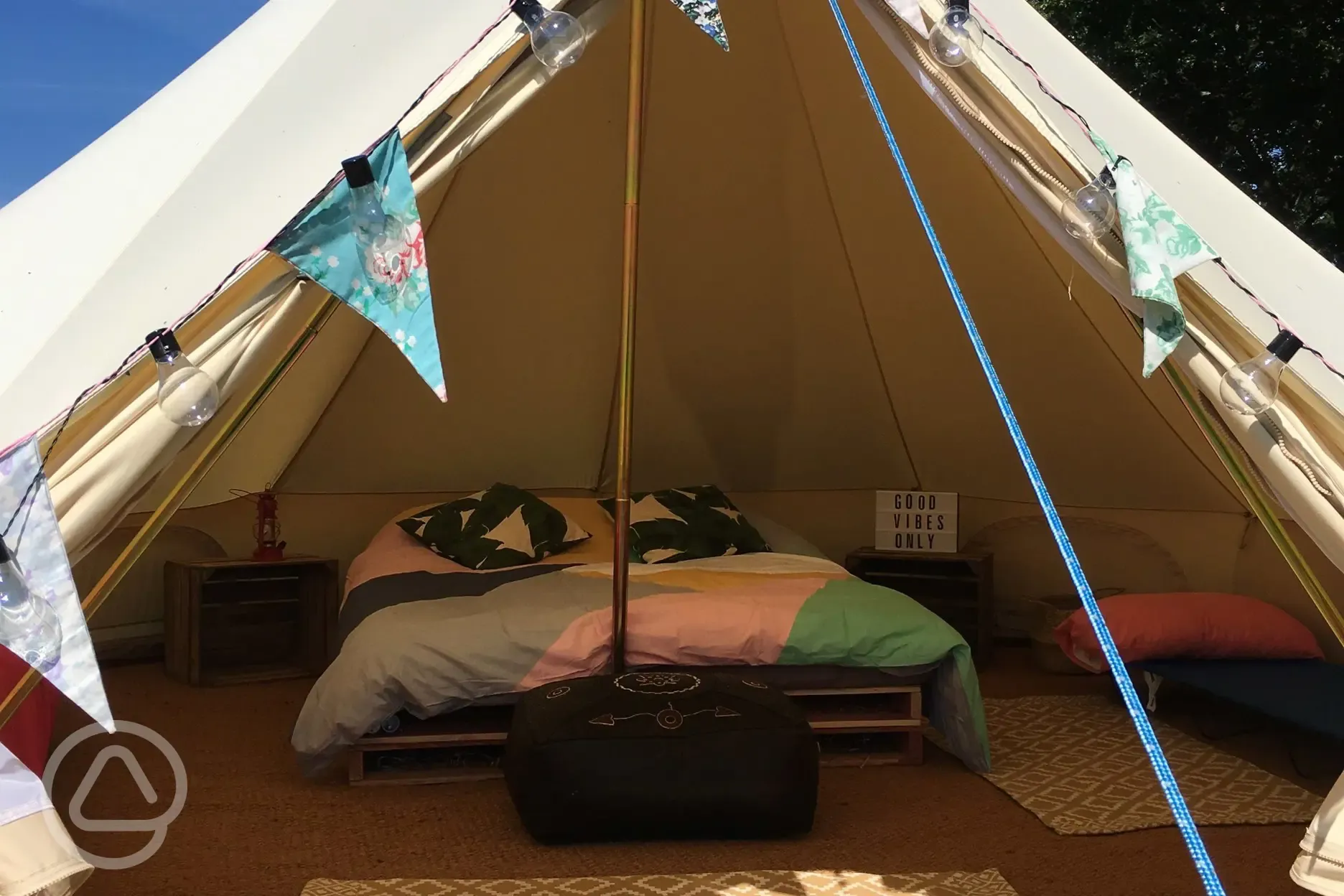 Bell tent interior 