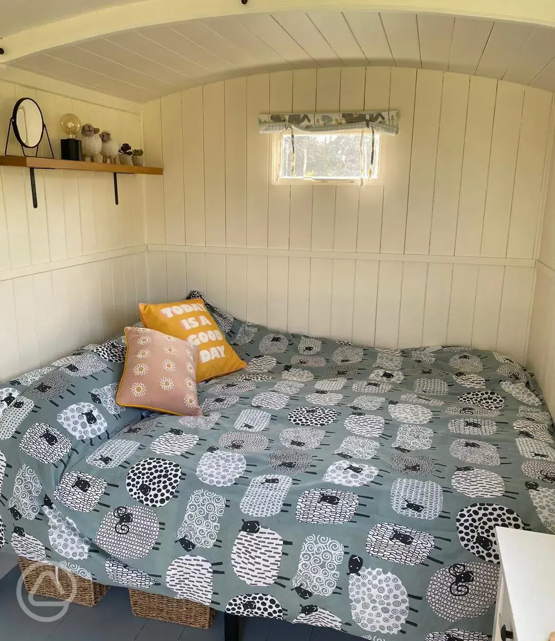 Shepherd hut bed