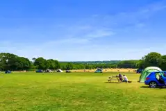 Non electric grass pitches at Fontmills Farm Campsite