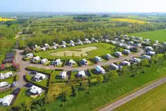 Aerial of the Northern Close area with a central fishing pond