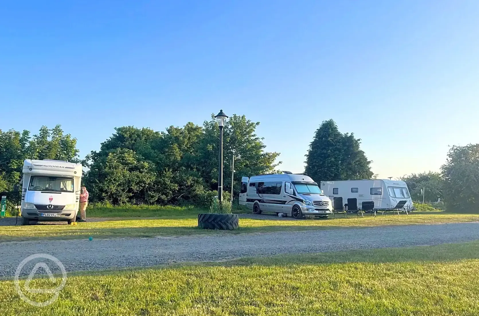 Fully serviced hardstanding and grass pitches