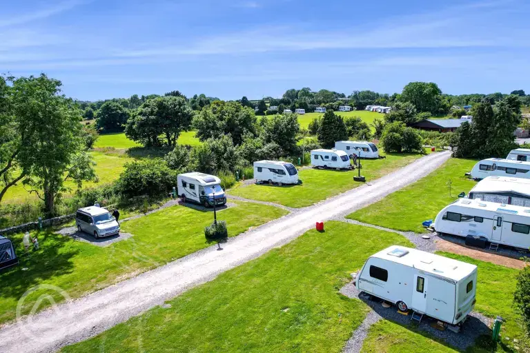 Fully serviced hardstanding and grass pitches