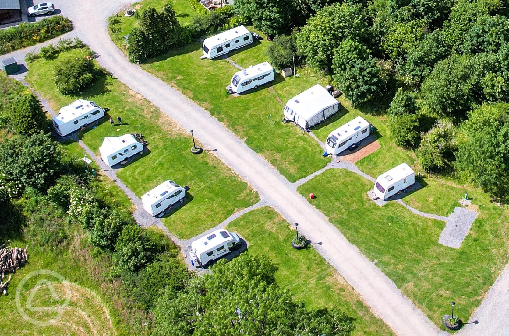Aerial of the campsite