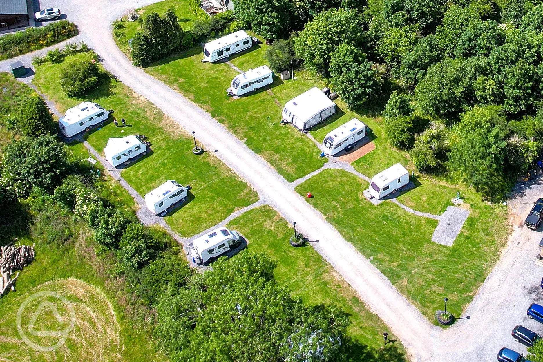 Aerial of the campsite