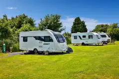 Caravans on fully serviced pitches at Ysgubor Fadog Caravan Site Caravans on fully serviced pitches at Ysgubor Fadog Caravan Site