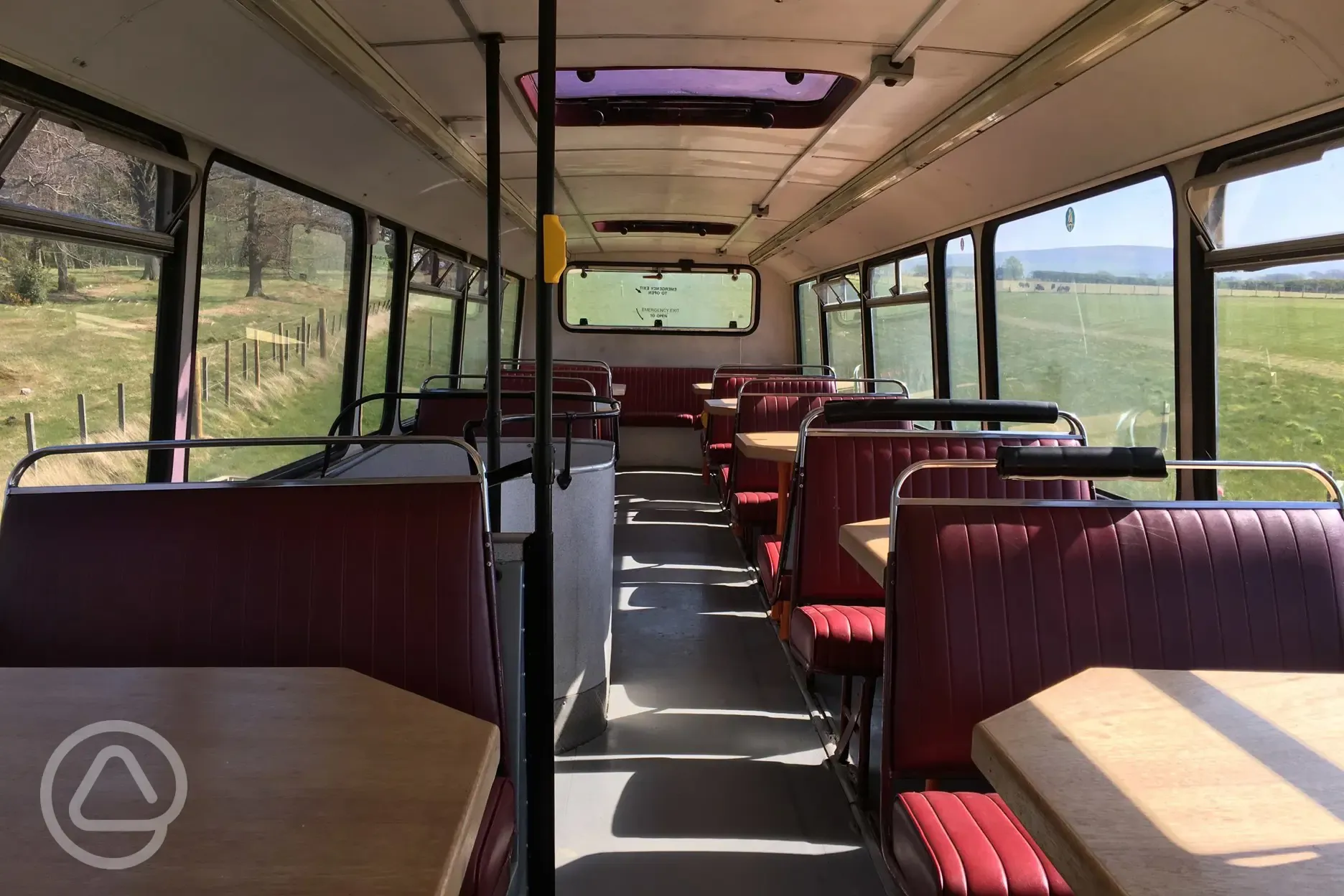 Eco bus (six person) interior bus seating