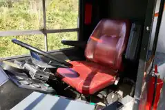 Eco bus drivers seat at The Bus Stop