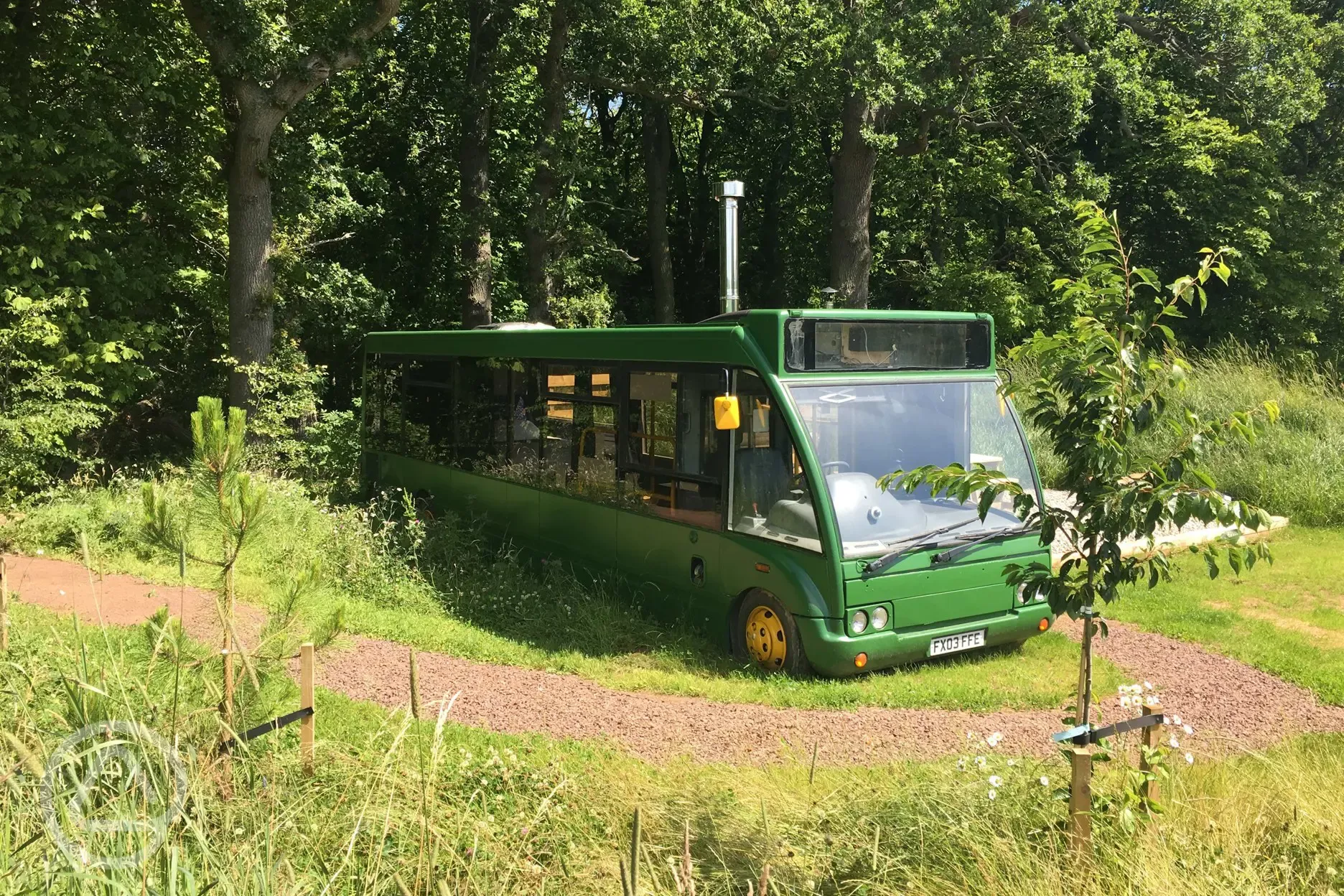 Eco bus (two person) in a secluded area at The Bus Stop
