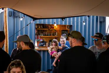 Barrow Bar with a canopy seating area - open daily from May to August