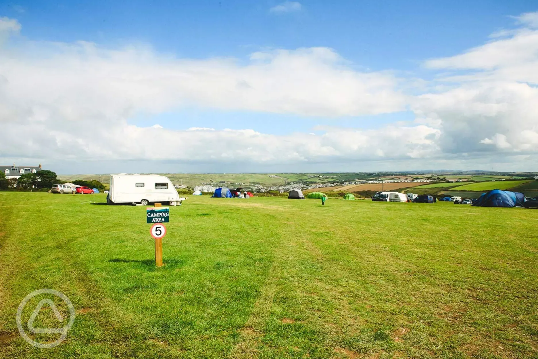 View of the camping field (a maximum driving speed of 5mph)
