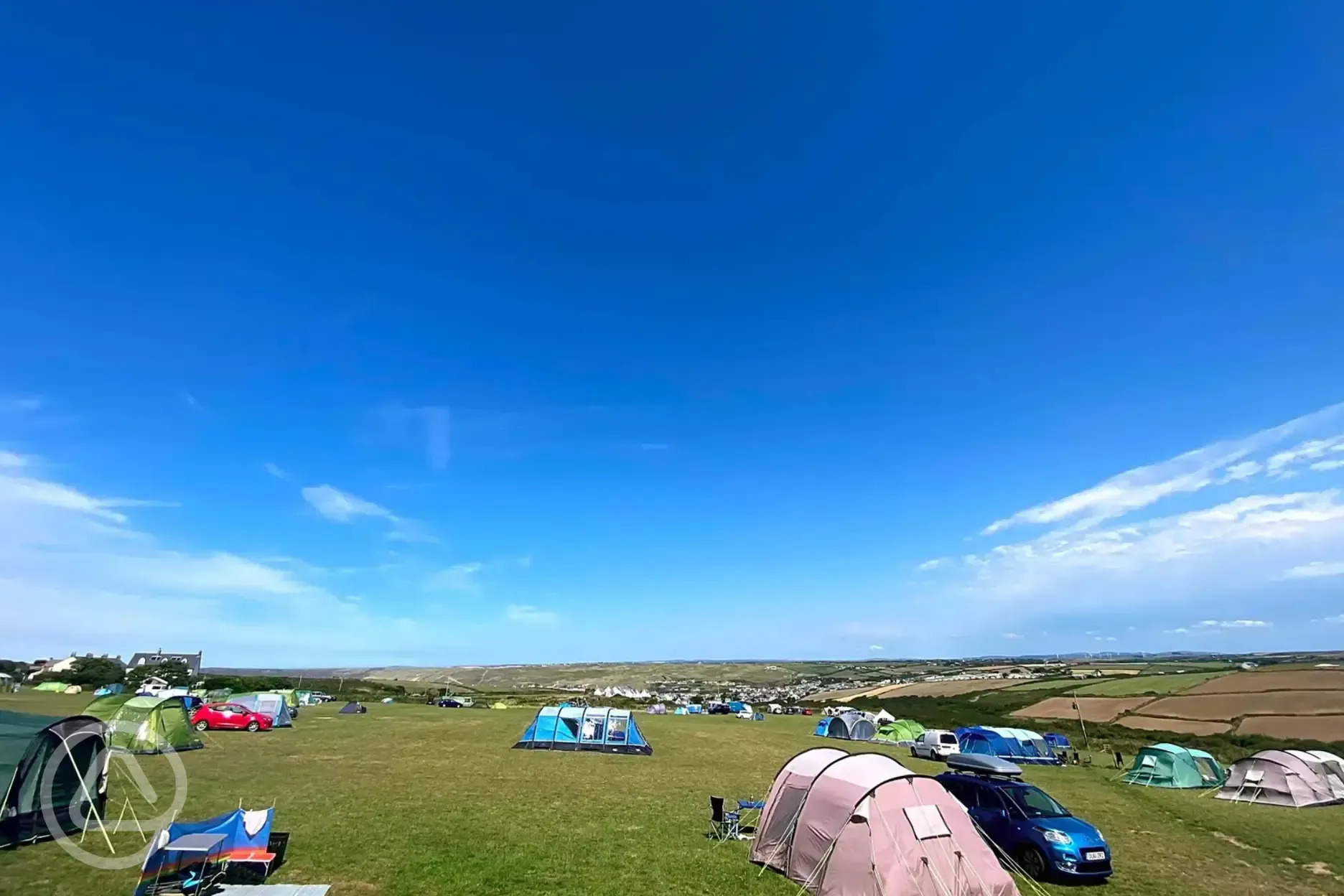 Non electric grass pitches at Anchor Barrow Campsite