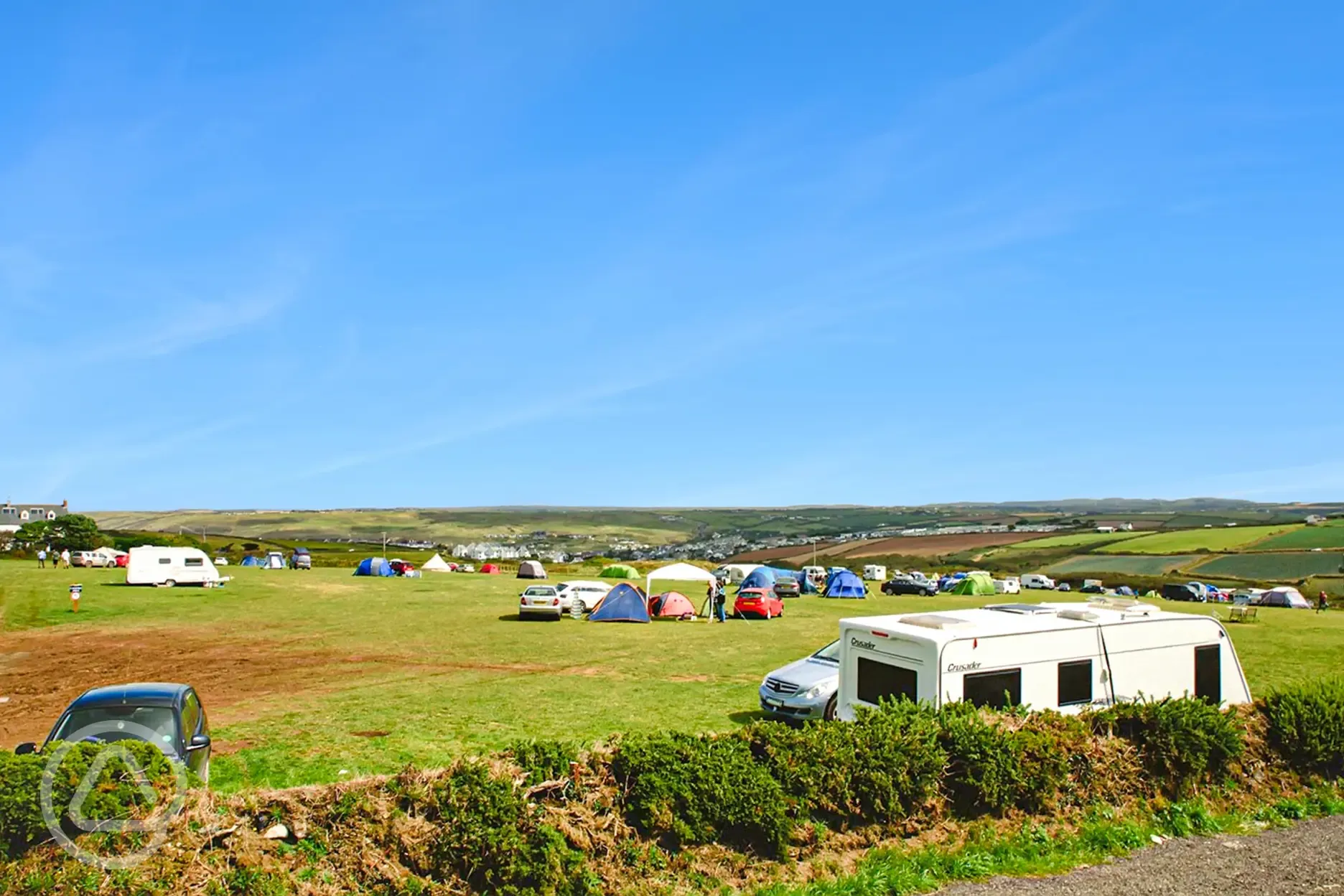 View of the camping field