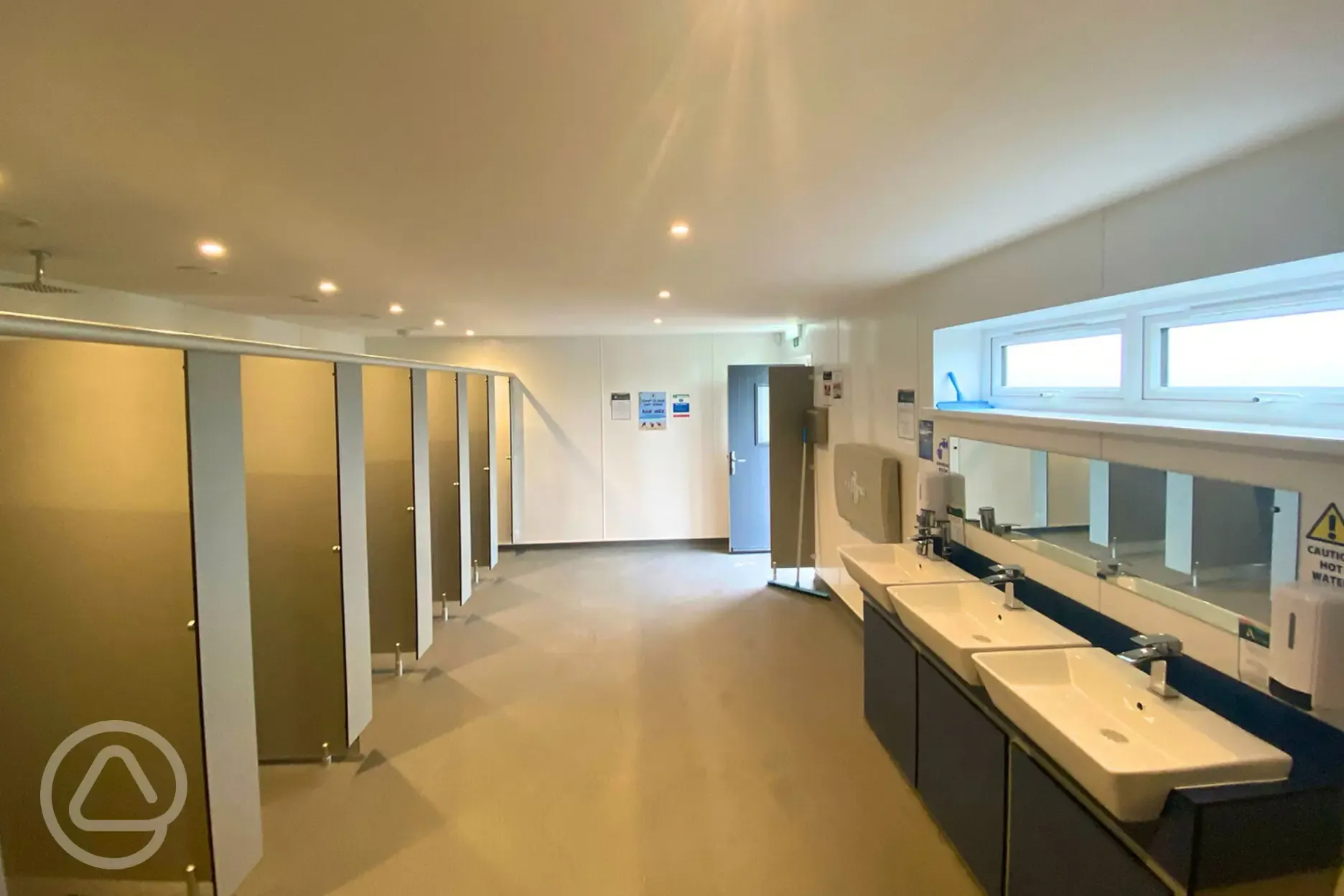 Women's toilets with a baby changing table