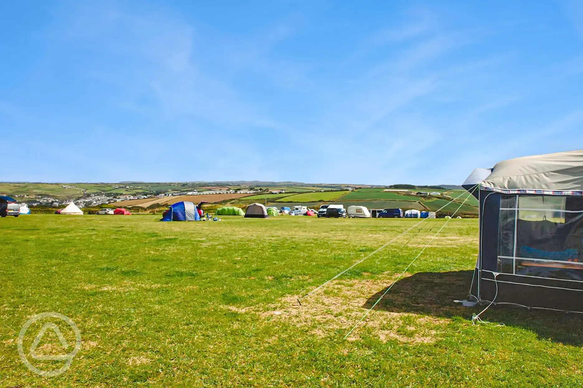Non electric grass pitches at Anchor Barrow Campsite