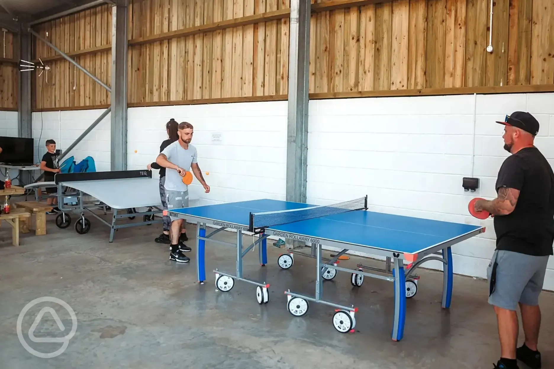 Barn area with table tennis