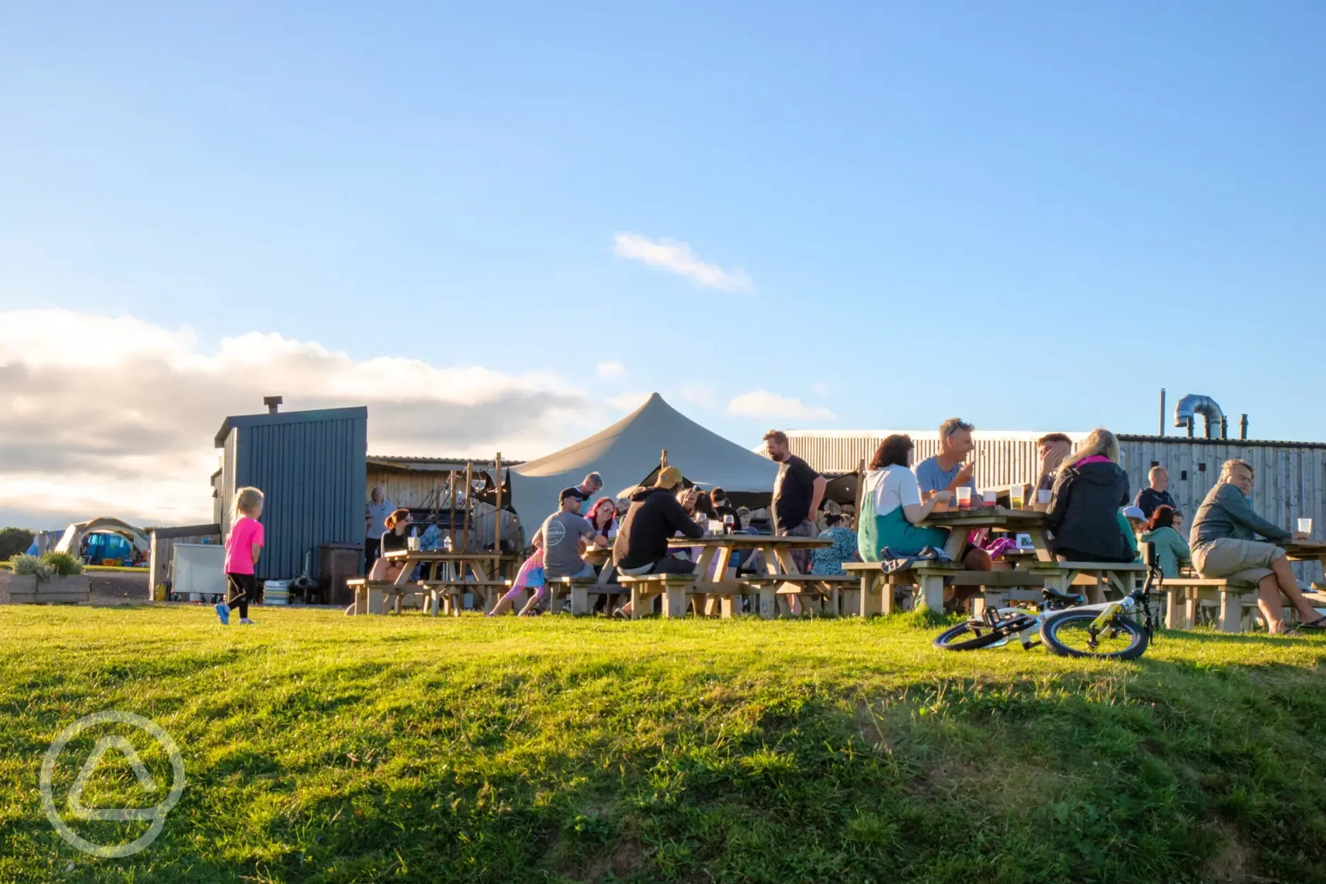 Barrow Bar with a canopy seating area (open daily from May to August)