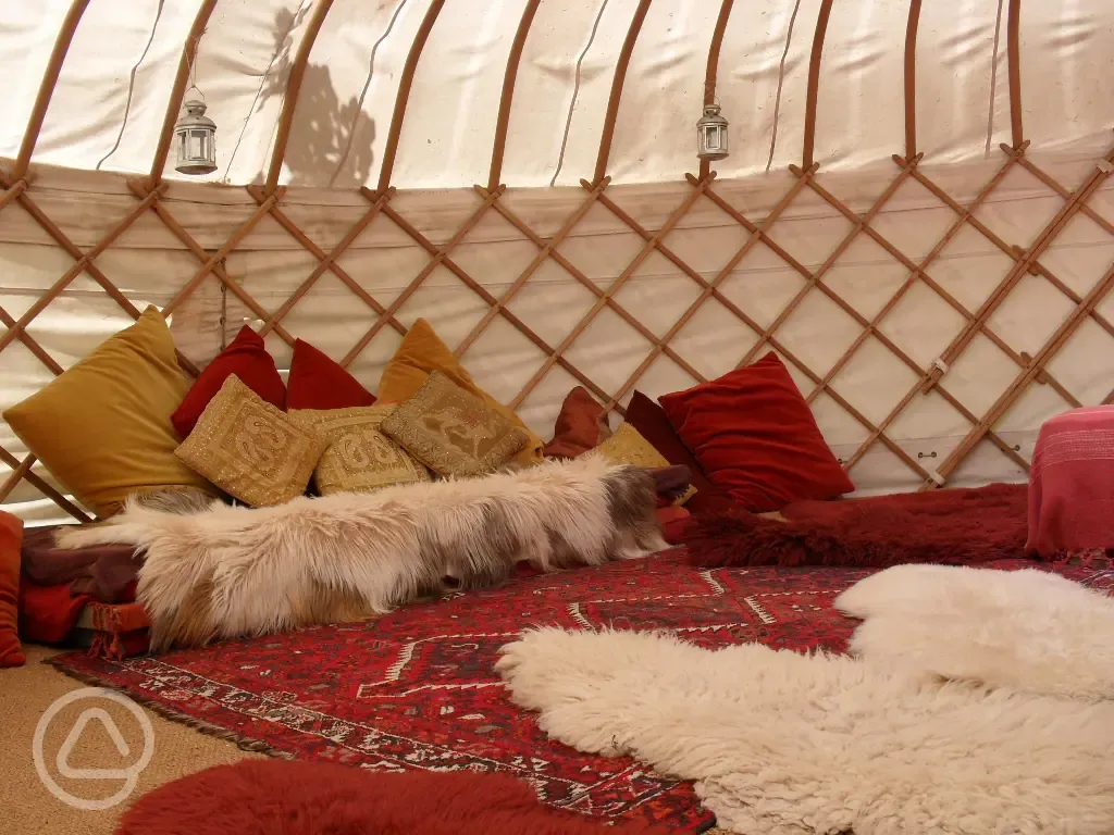 Woodpecker yurt interior