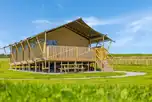 Safari tents with raised outdoor decks