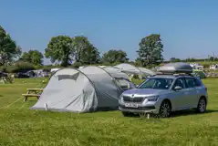 Non electric grass tent pitches