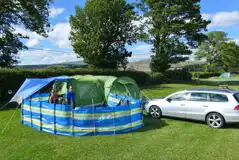 Electric grass tent pitches with 10 amp hook up
